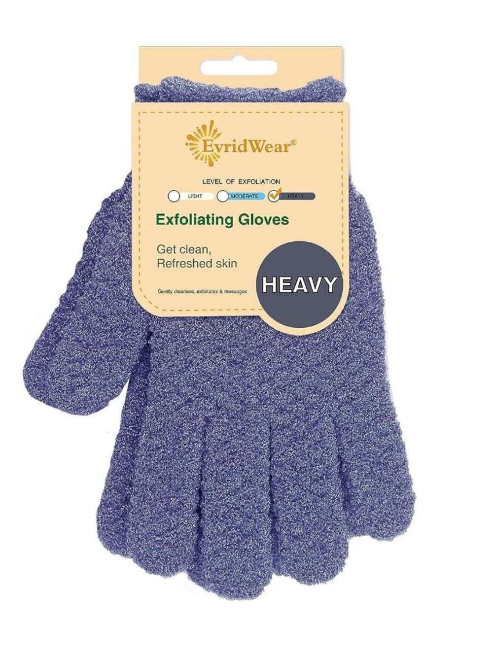 Exfoliating Dual Texture Bath Gloves for Shower, Spa, Massage and Body Scrubs, D